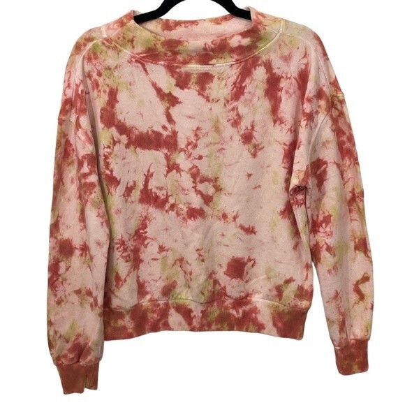 Anthropologie Pilcro Elayna Sweatshirt Pullover Tie Dye Size SMALL Pink Multi - Picture 1 of 5